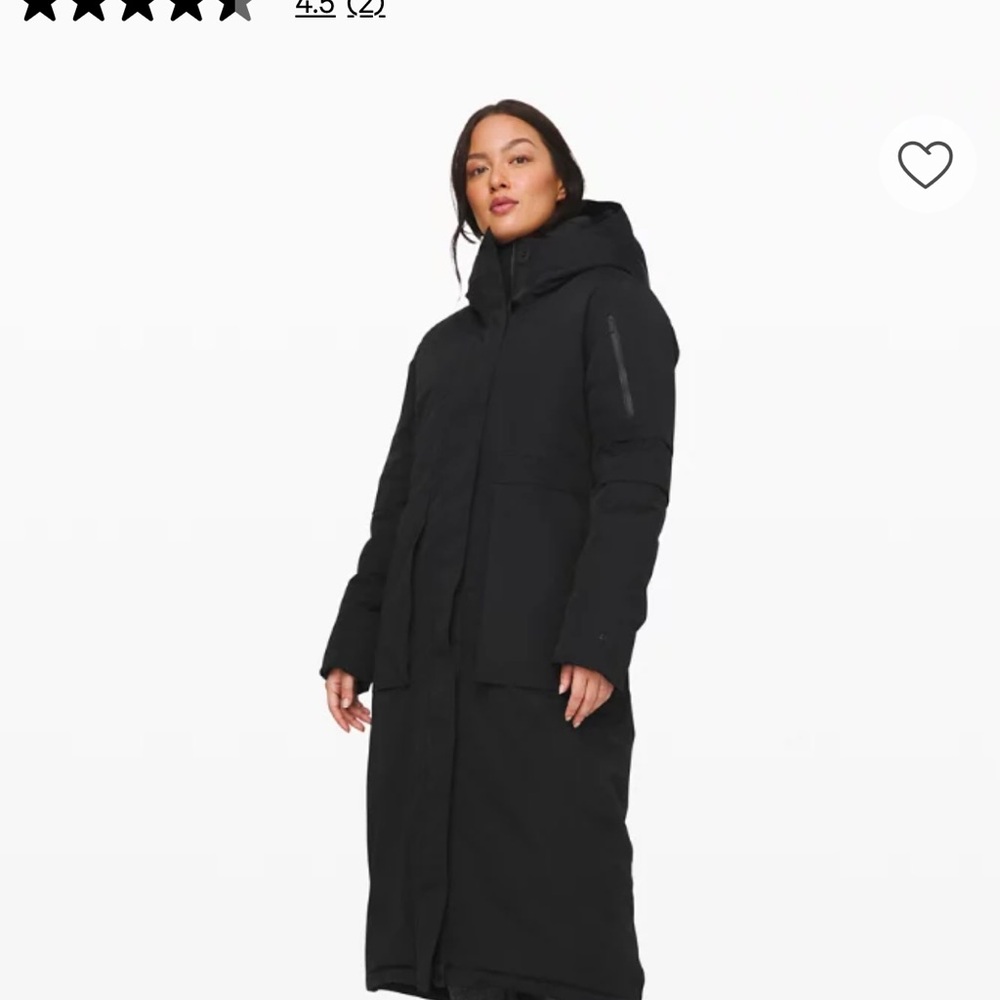 lululemon athletica Black winter warrior Jacket size 6